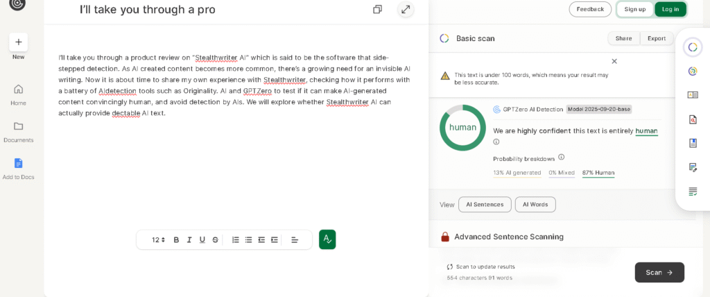 GPT zero test