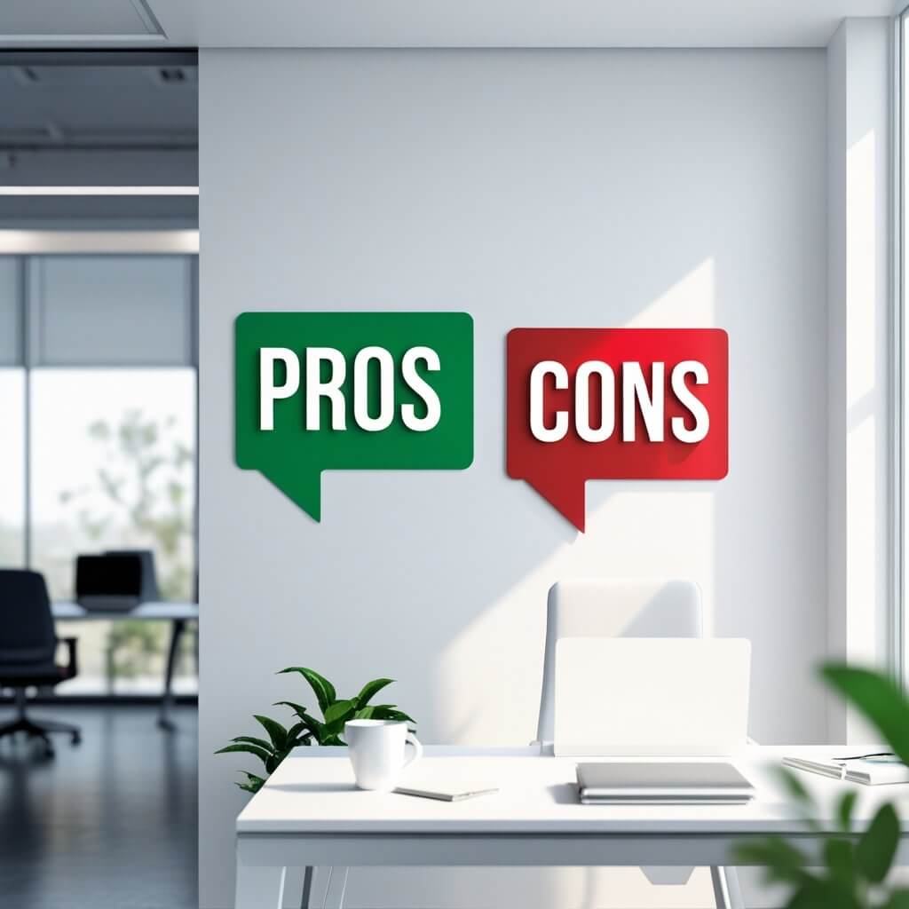 Pros and cons sign