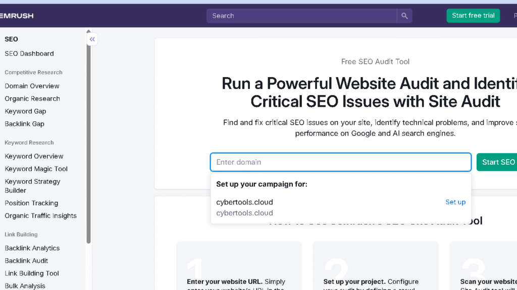 Semrush Website Audit