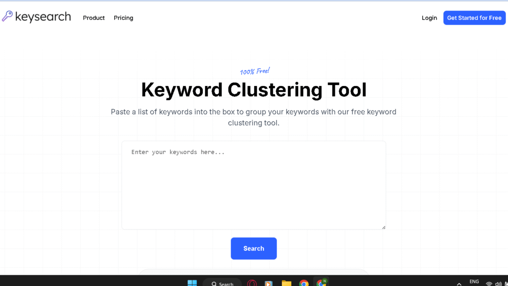 KeySearch Free Keyword Clustering Tool
