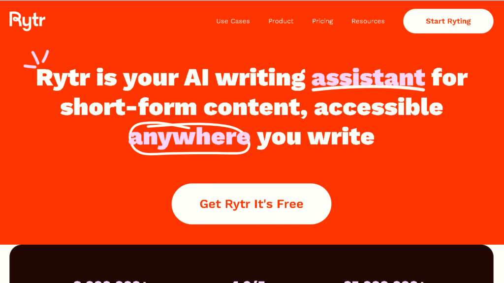 Rytr AI Novel Writing Software