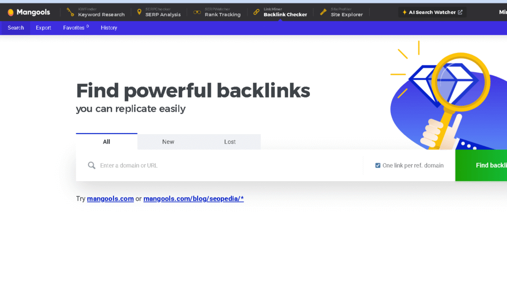 Mangools Link Miner