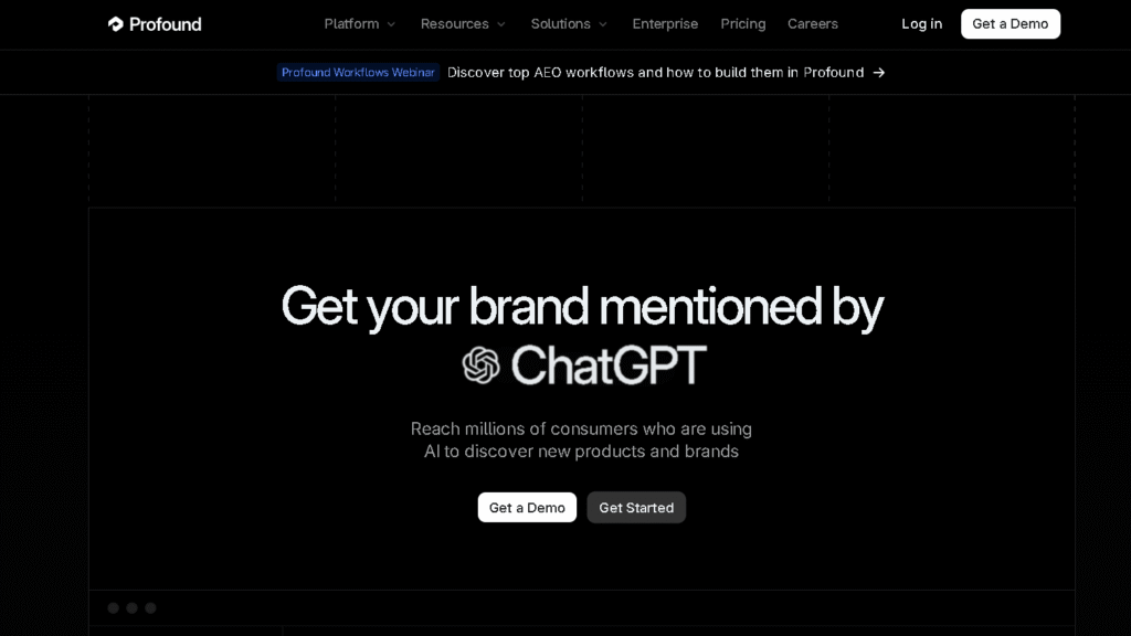 ai search visibility tool Profound ai