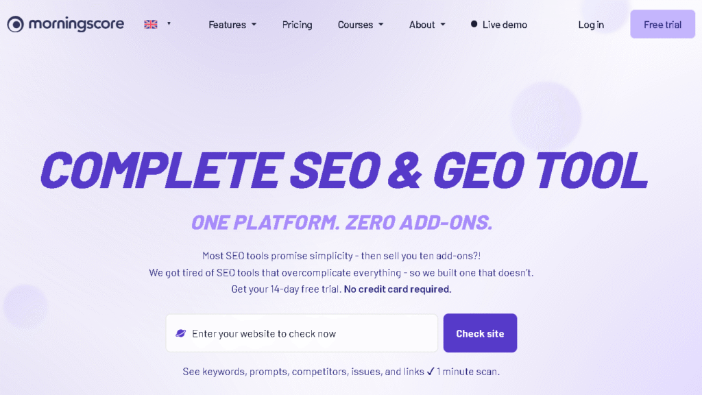AI Overview SEO Rank Tracking Tool Morningscore