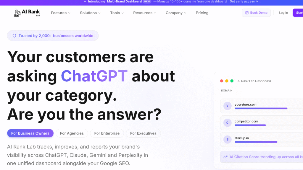 Chatgpt and Claude seo checking software ai rank lab