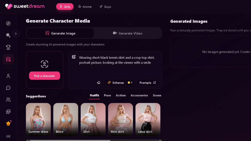 OurDream AI Generate Images Feature