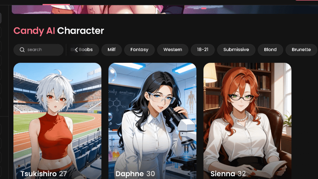 Candy AI Character Library