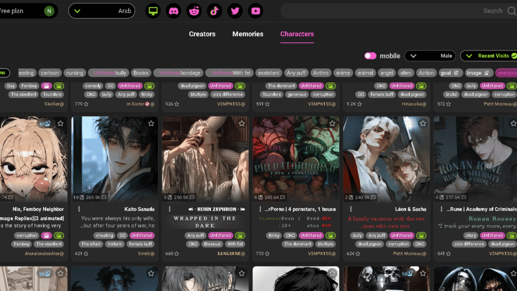 Crushon AI Characters