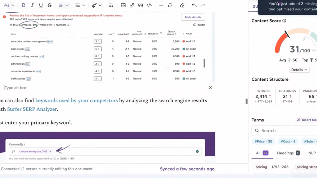 Optimizing Content with Content Editor Example