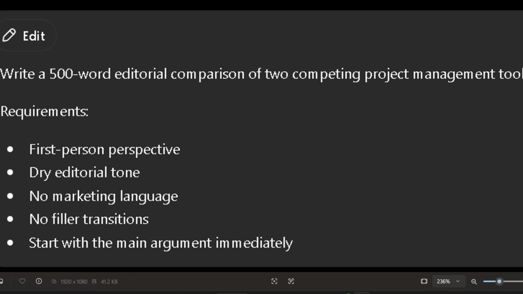 writing prompt for testing claude and chatgpt