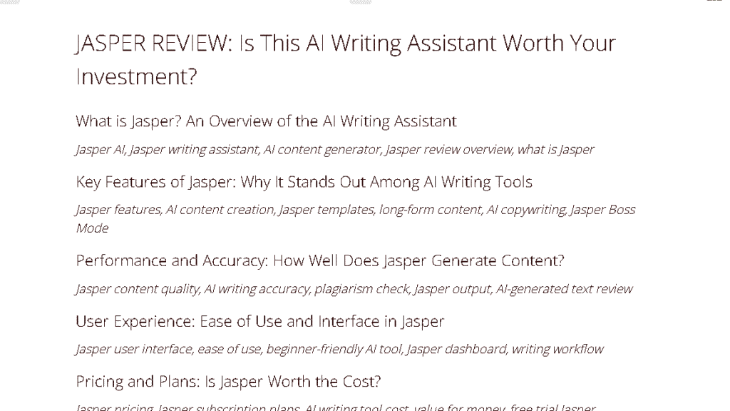 Article Outline Example