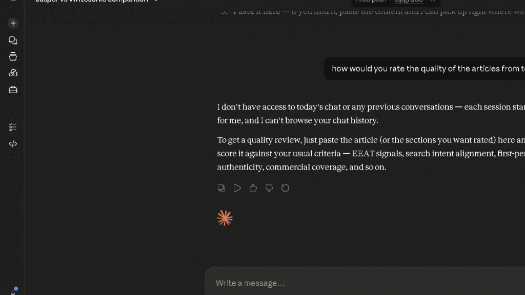 Claude User Interface