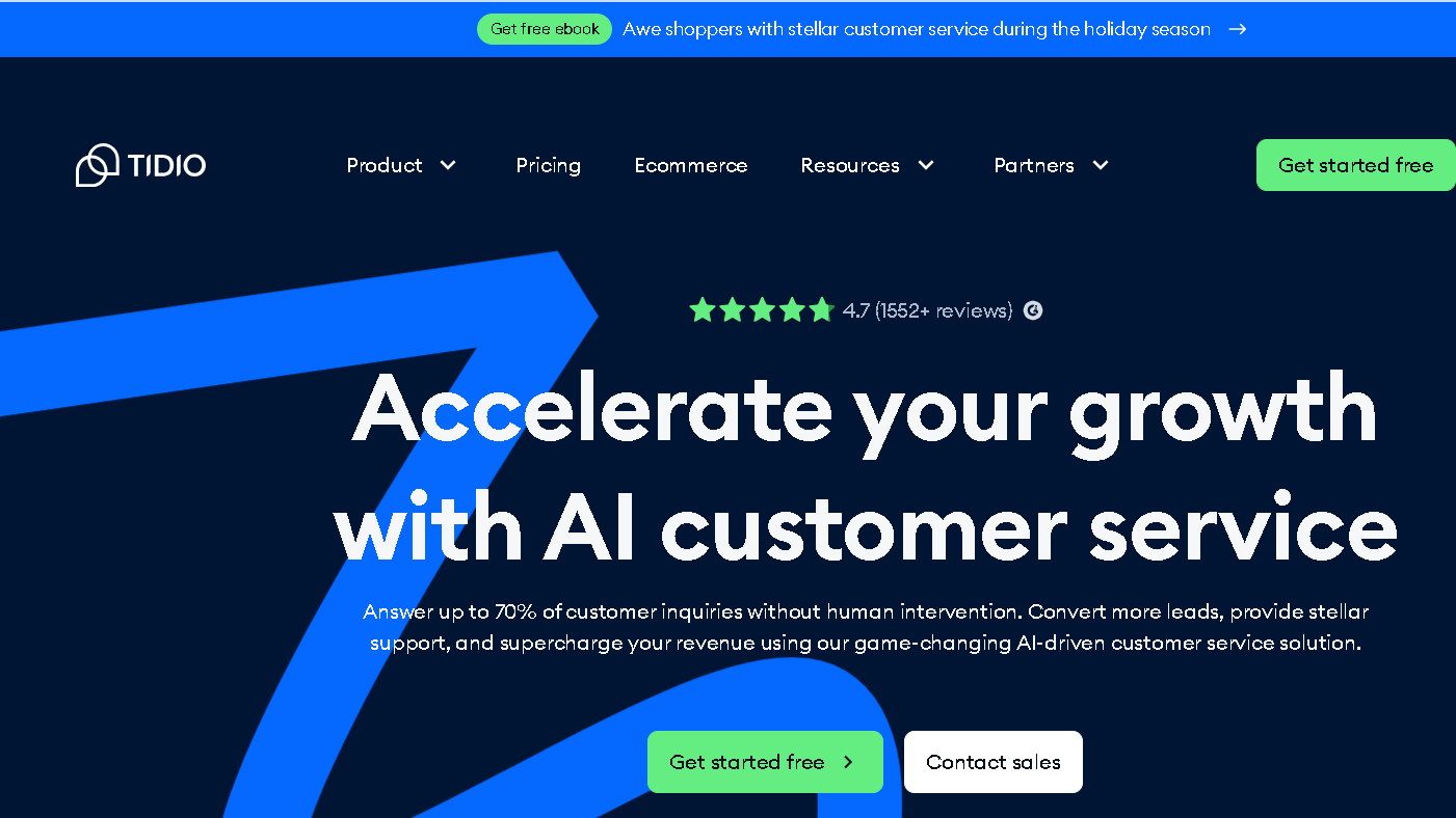 tidio.ai home page