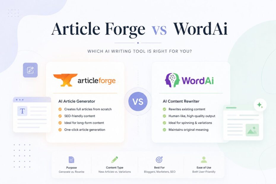 Article Forge vs WordAi