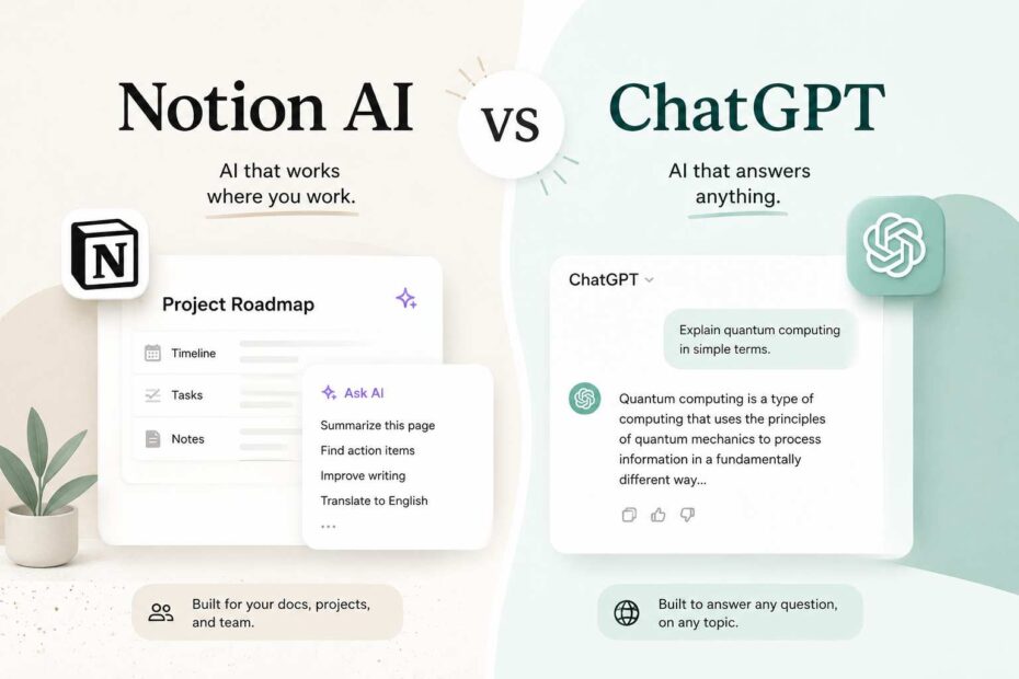Notion AI vs ChatGPT