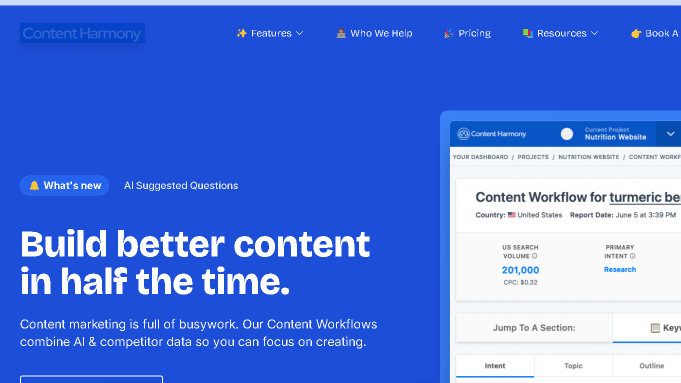 CONTENT HARMONY-SURFER SEO ALTERNATIVE