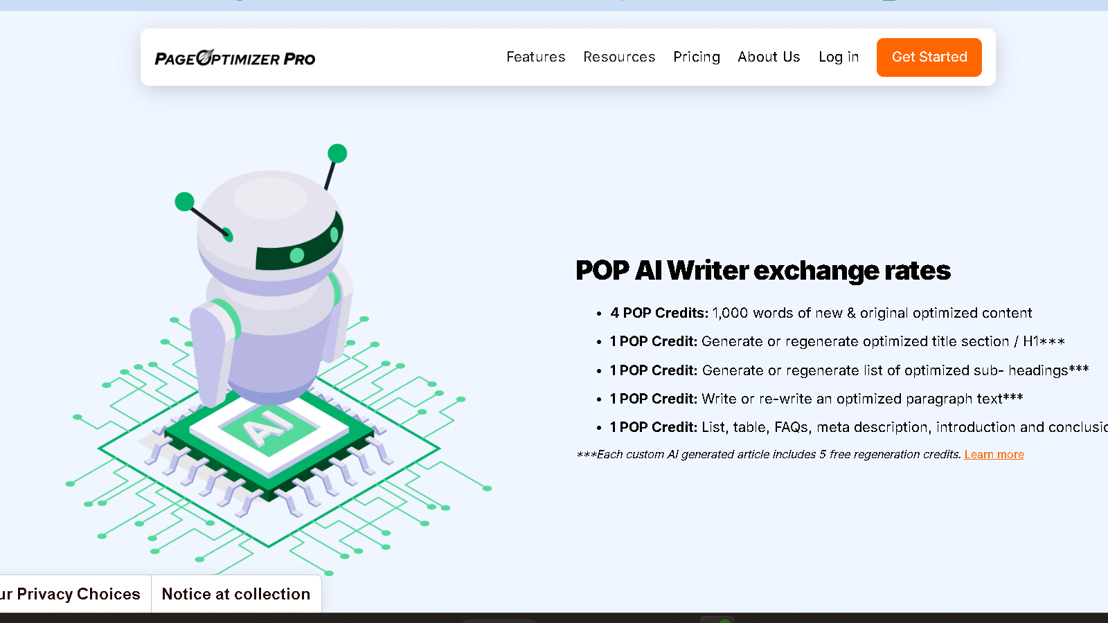 Pop AI Writer exchange rates