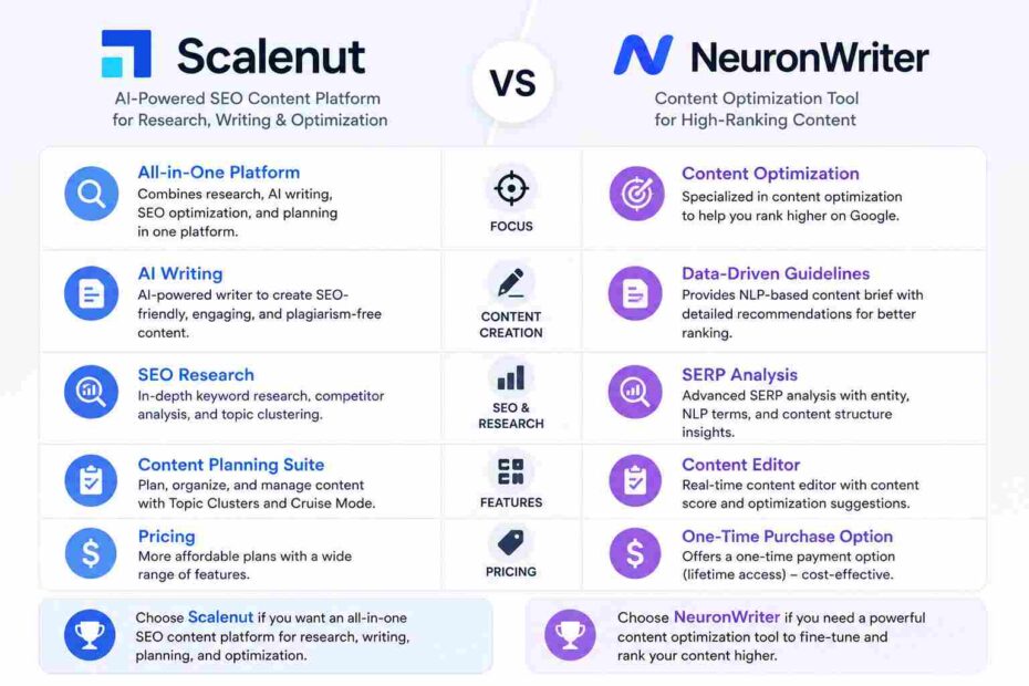 Scalenut vs Neuronwriter