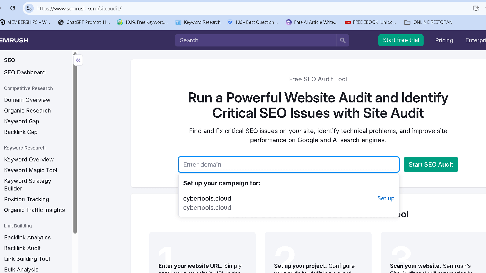 Semrush Website Audit