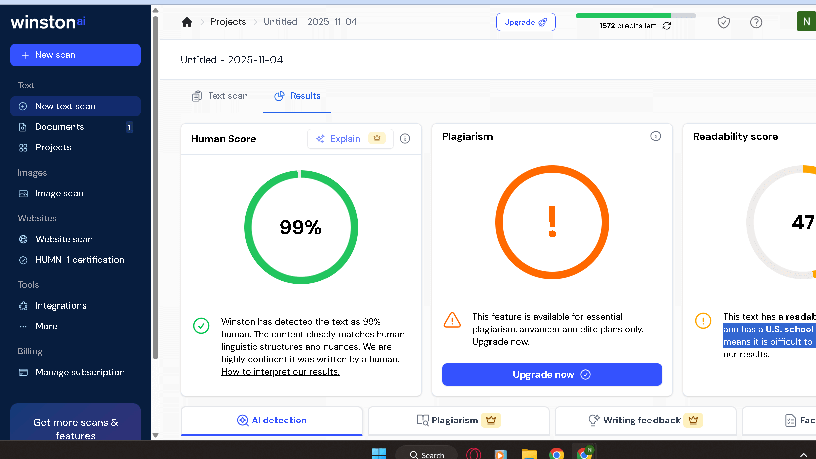 Text humanized by HumanizerPro checked with Winston ai shows 99% human score