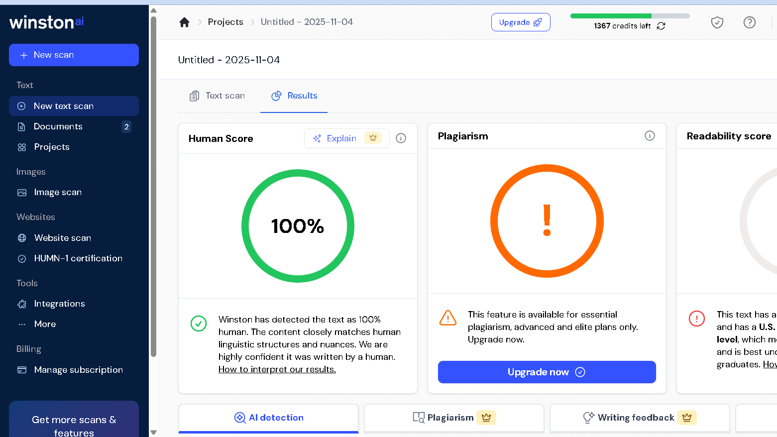 Text humanized by BypassGPT checked with Winston ai detector