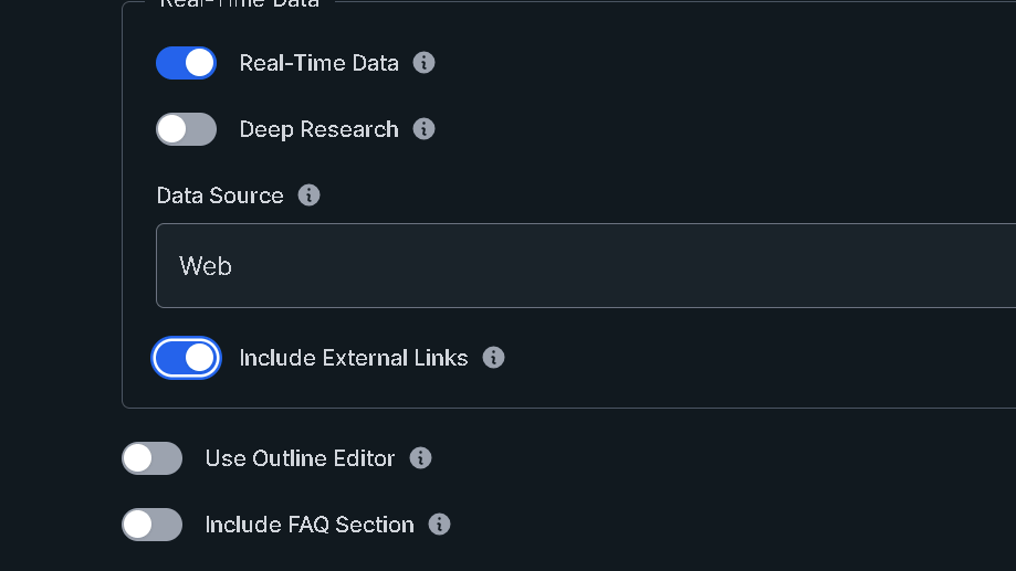 External Links feature