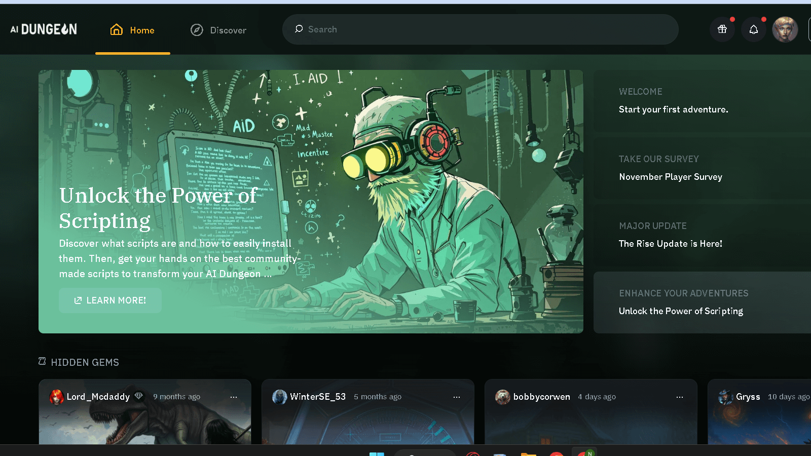 AI Dungeone-my account