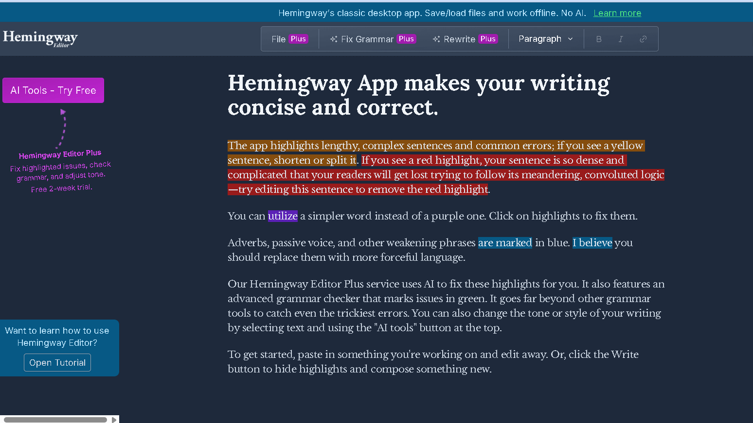 grammarly alternativ hemingway