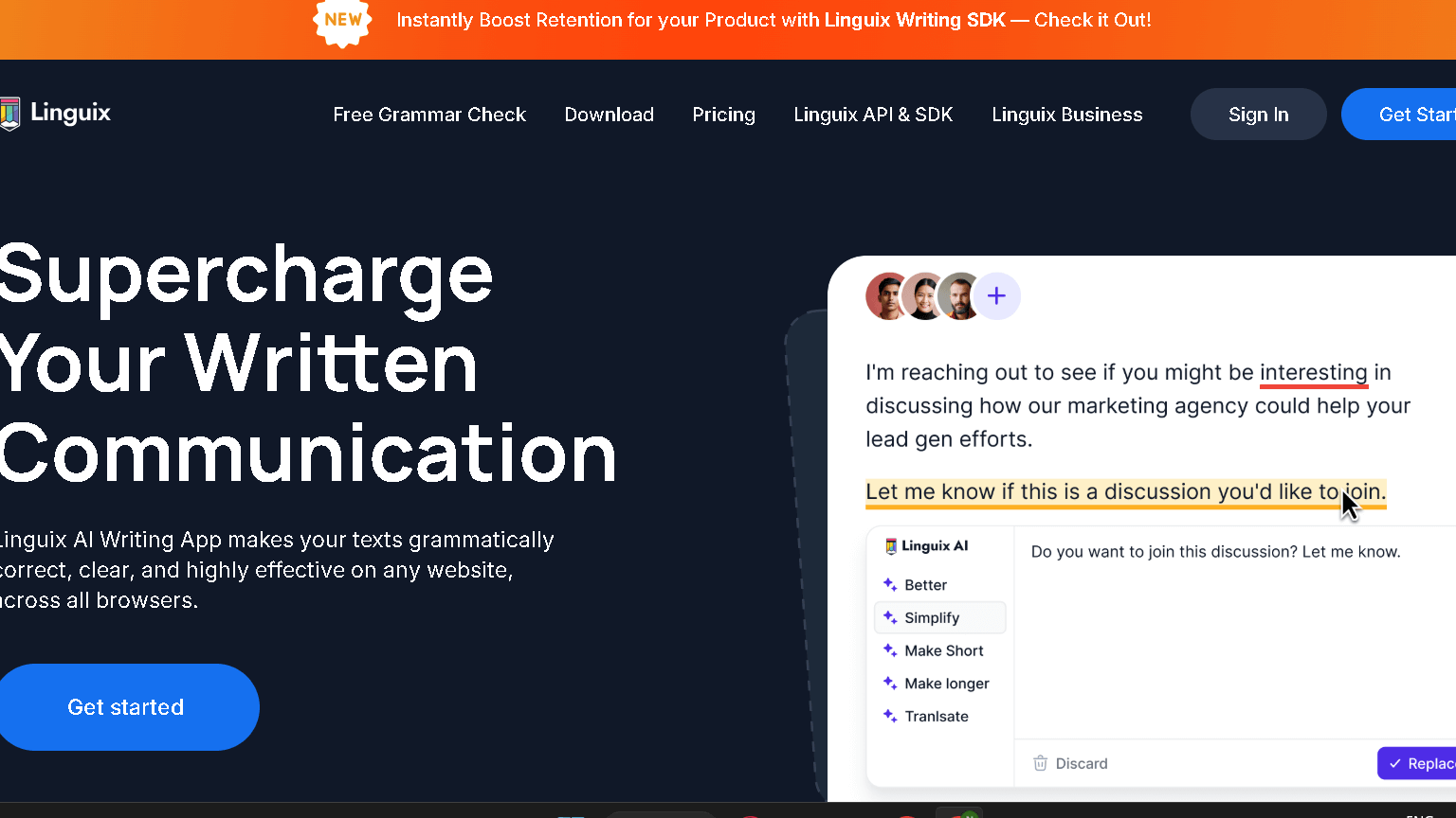 Grammarly alternative Linguix