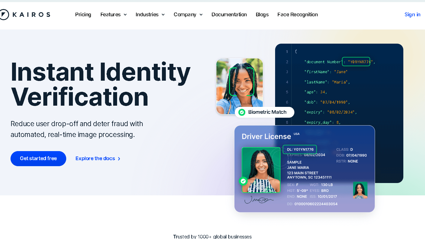 Clearview ai alternative Kairos