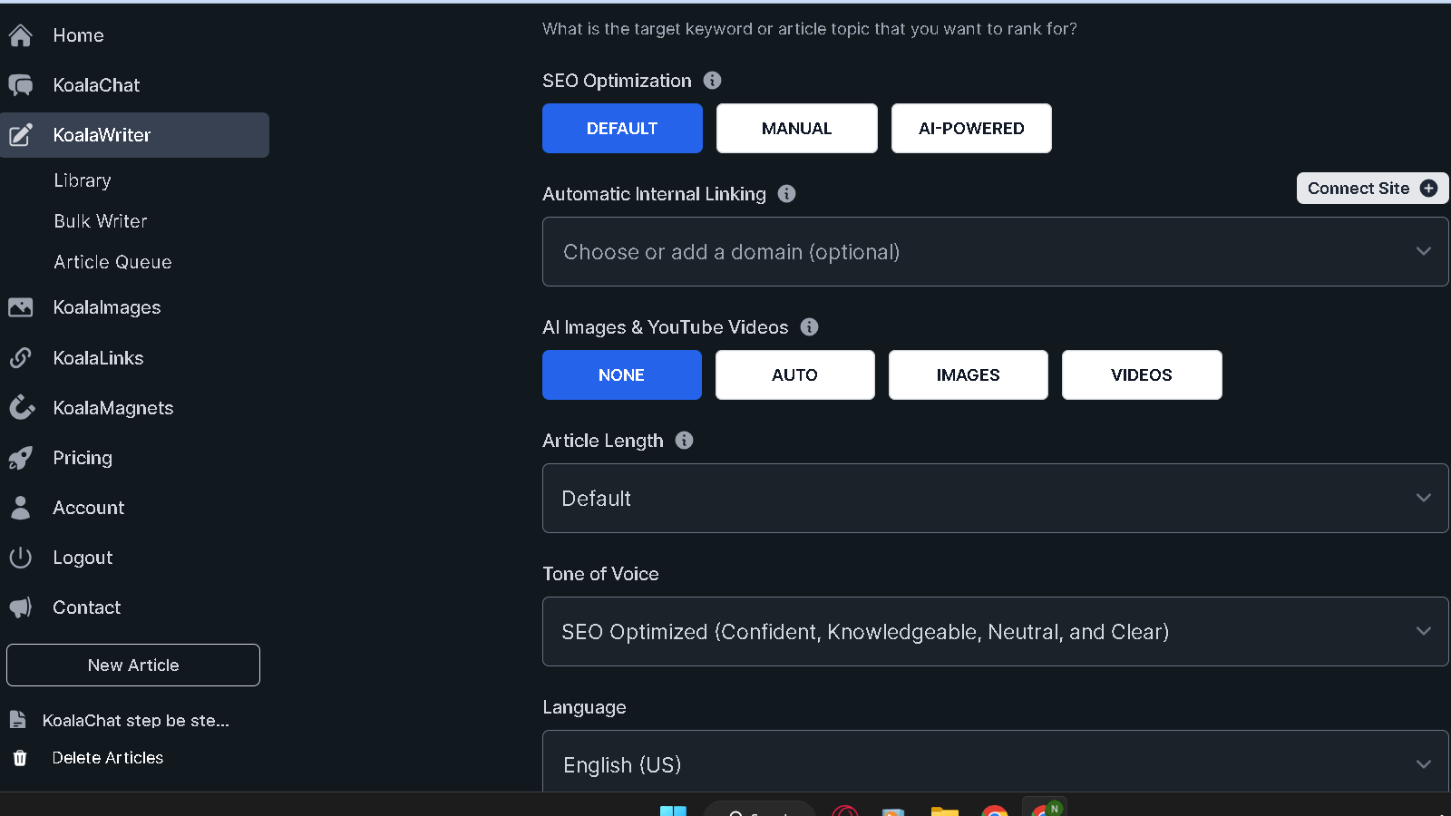 alternative to 1min.ai. Koala - My user interface