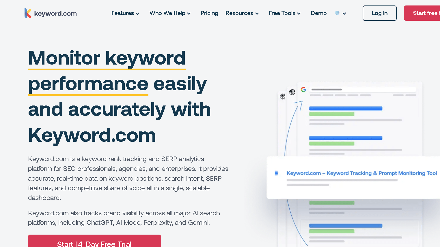 Claude seo tracking tool Keyword.com