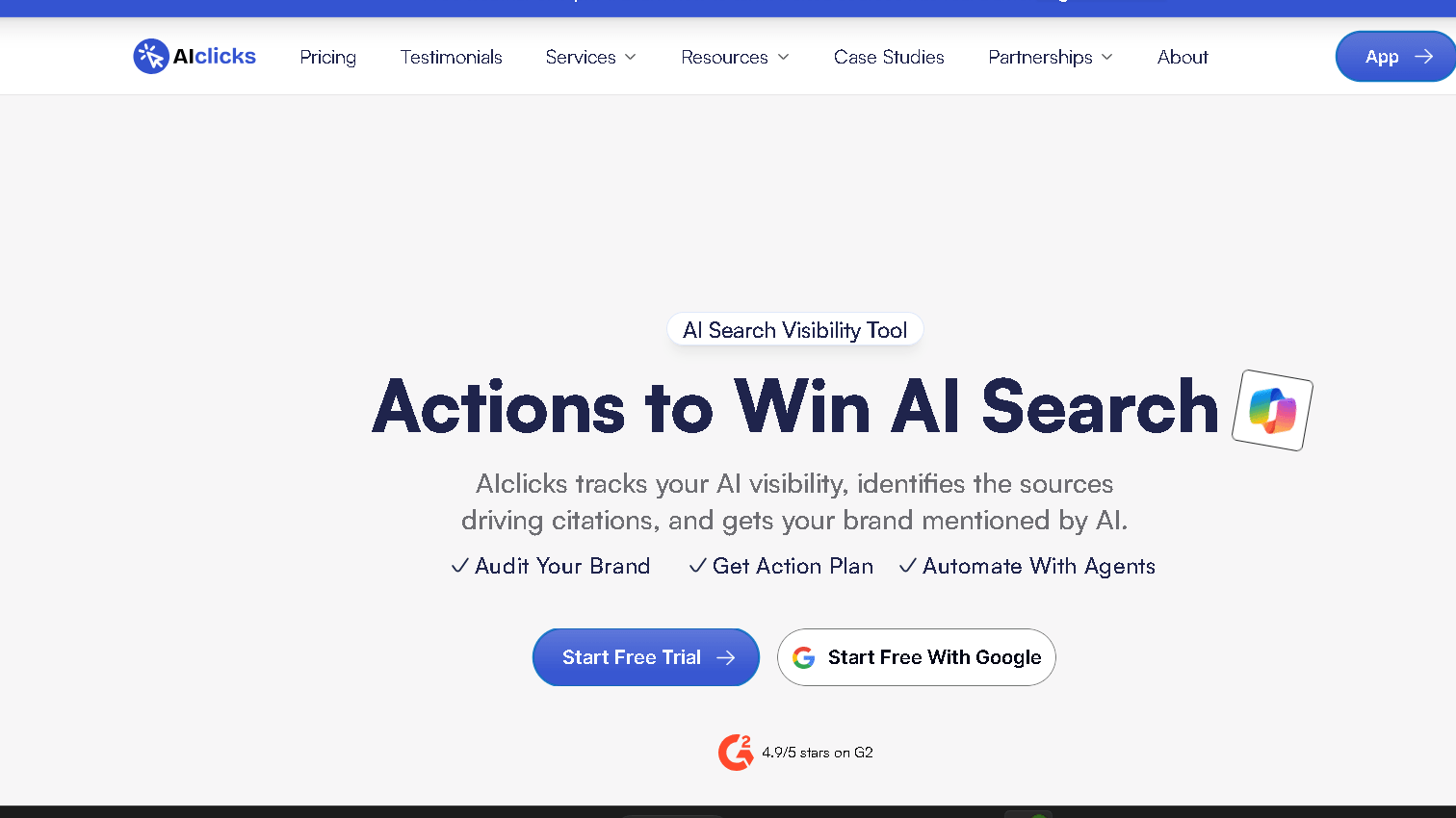 Peec.ai competitor tool aicliks