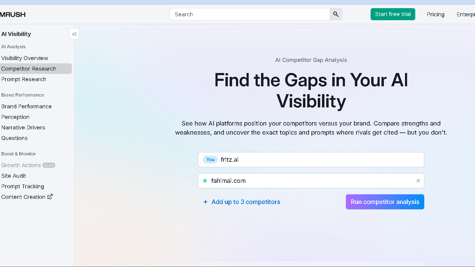 ai competitor gap analysis