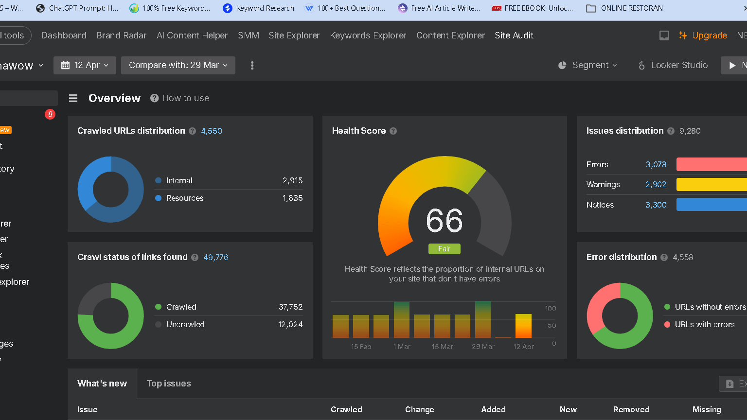 Site audit report for nenawow.com-Ahrefs