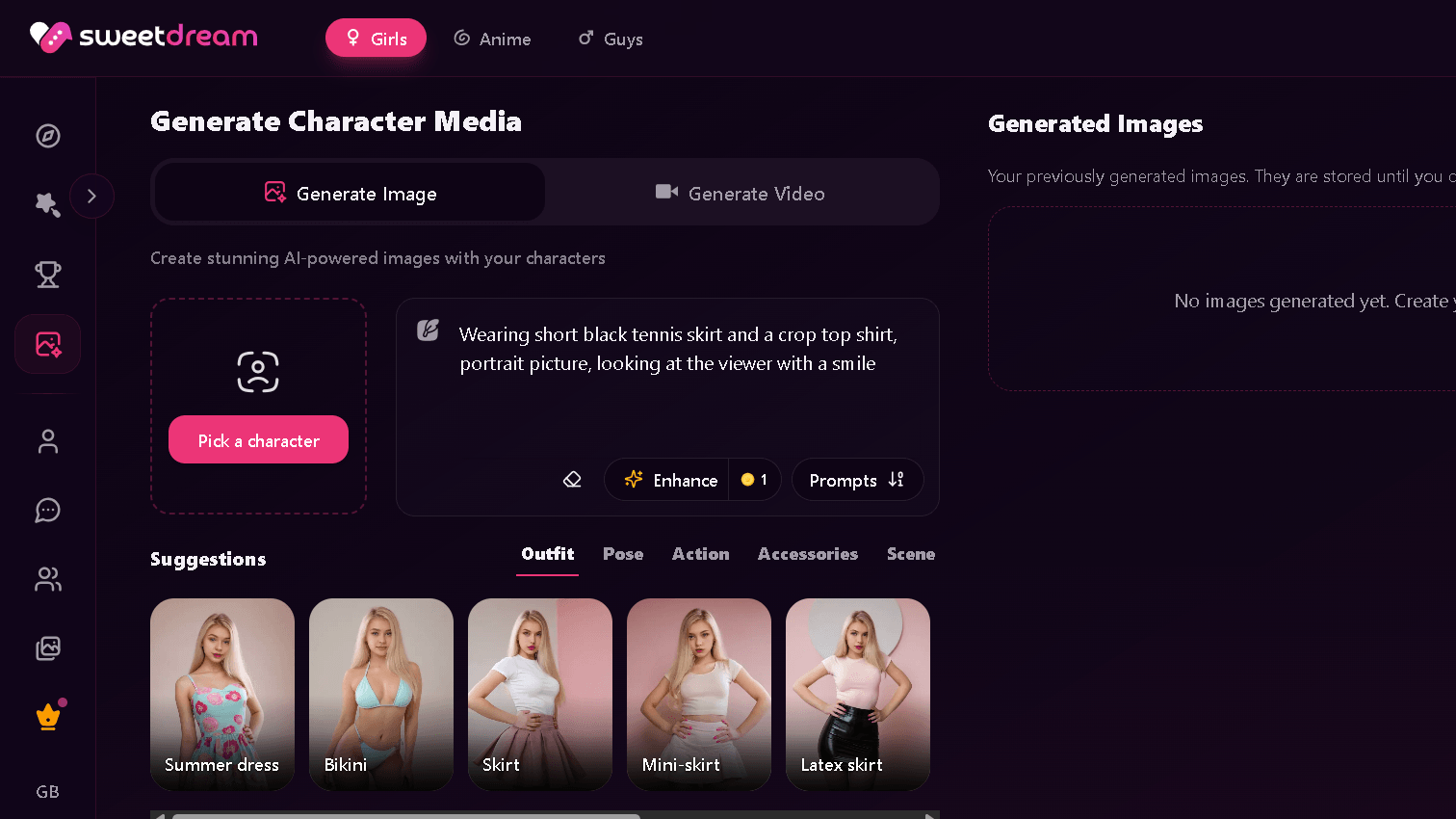 OurDream AI Generate Images Feature