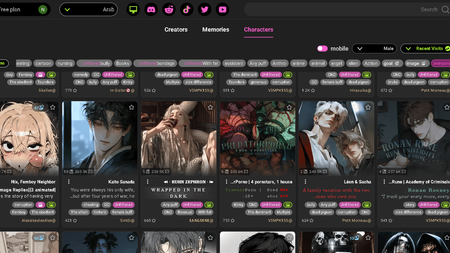 Crushon AI Characters