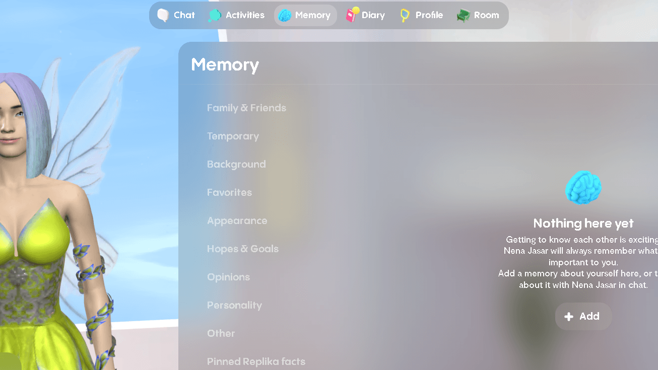 Replika-Add Memory Feature