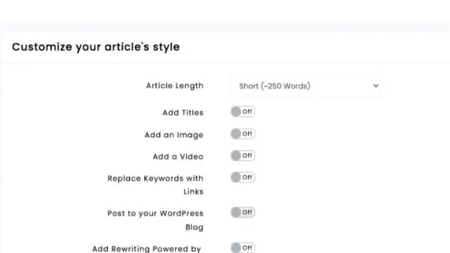Customize Article Feature