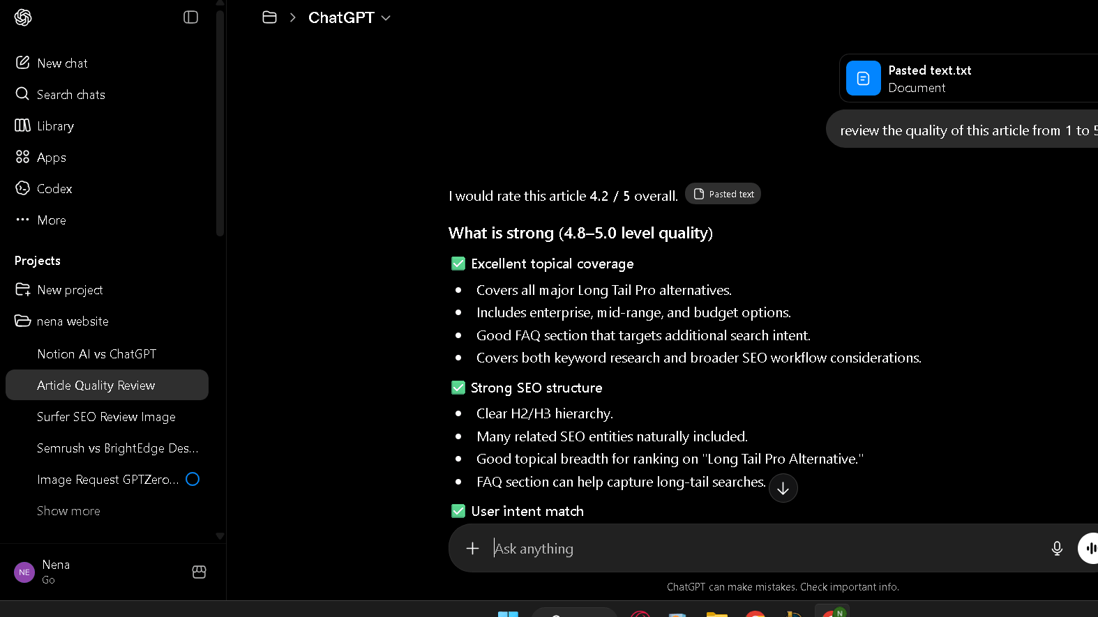 User Interface ChatGPT