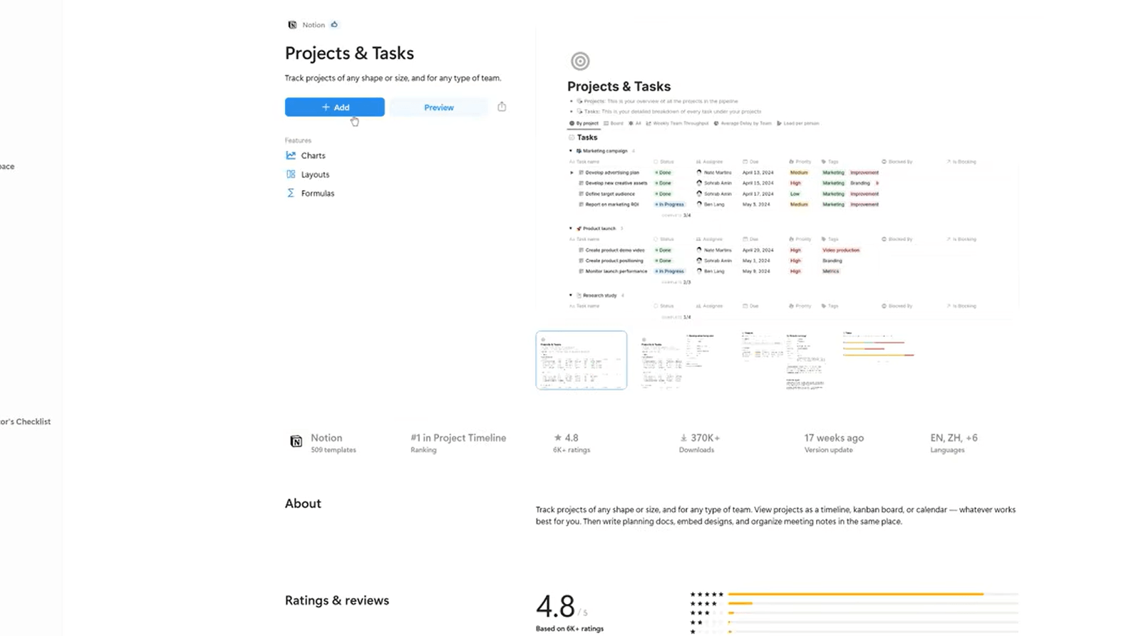 Notion AI Projects Feature