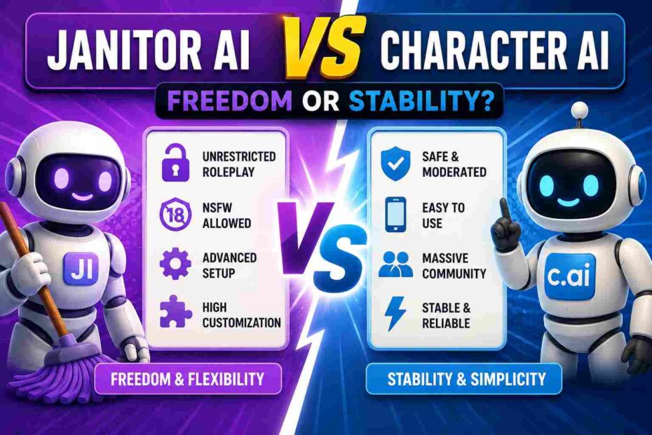 JANITOR AI VS CHARACTER AI