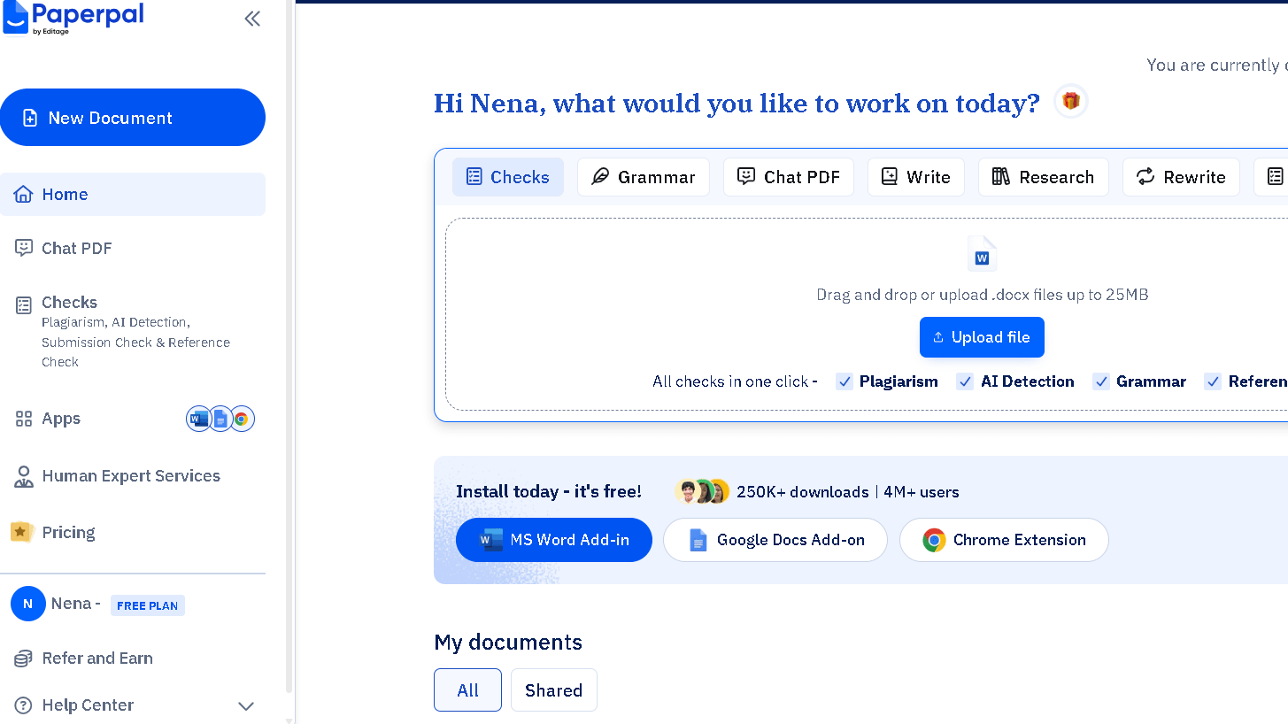 Paperpal User Interface