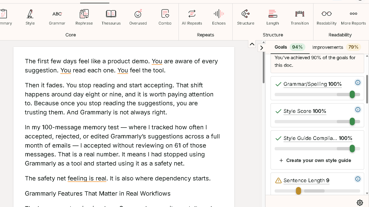 ProWritingAid Report Example