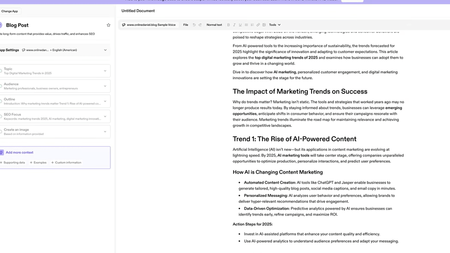 Article Written example