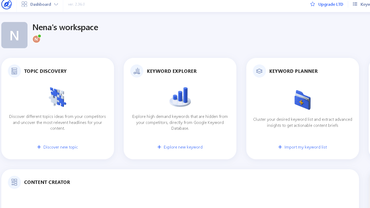 WriterZen Dashboard