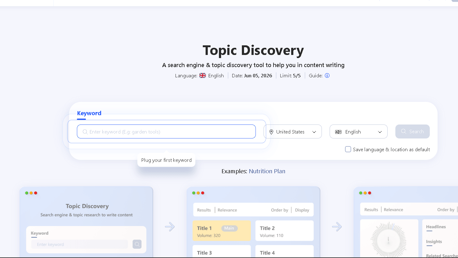 Topic Discovery Tool