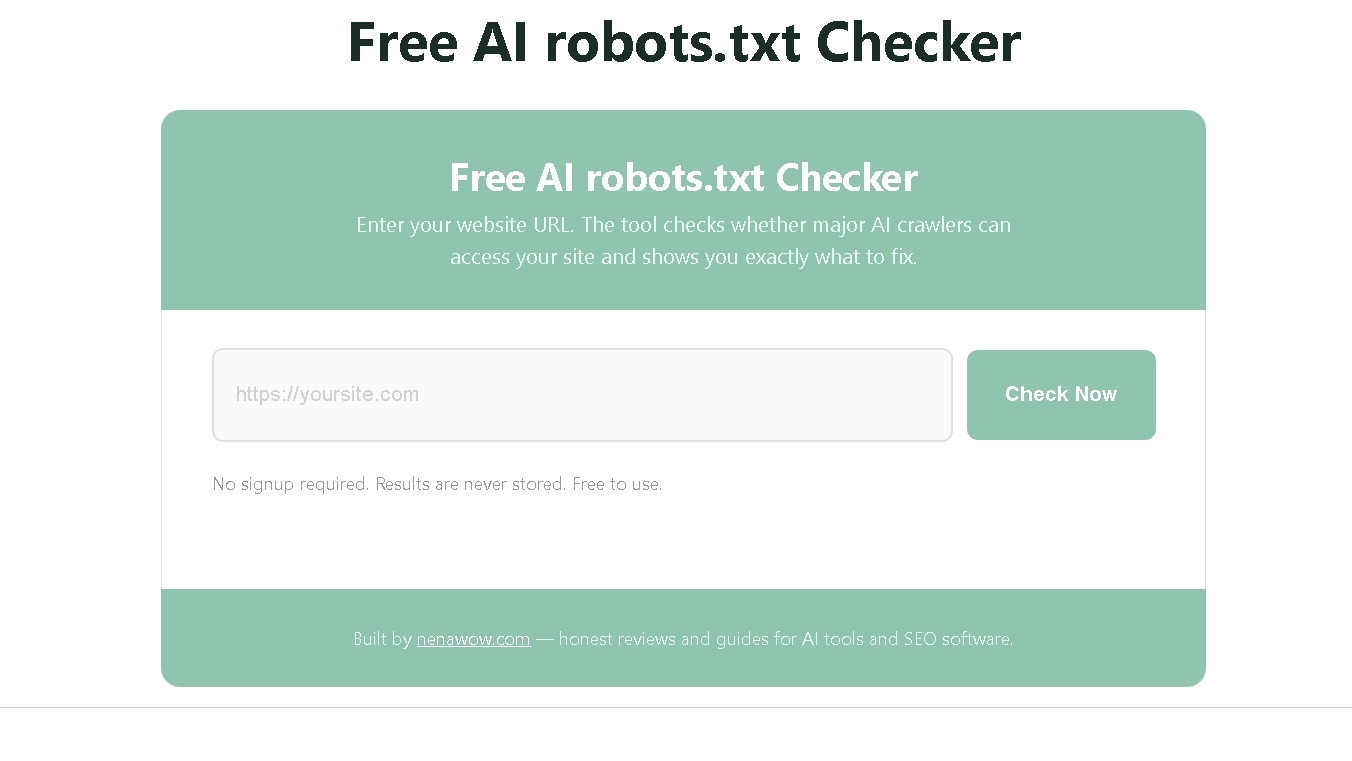 Free AI robots.txt Checker
